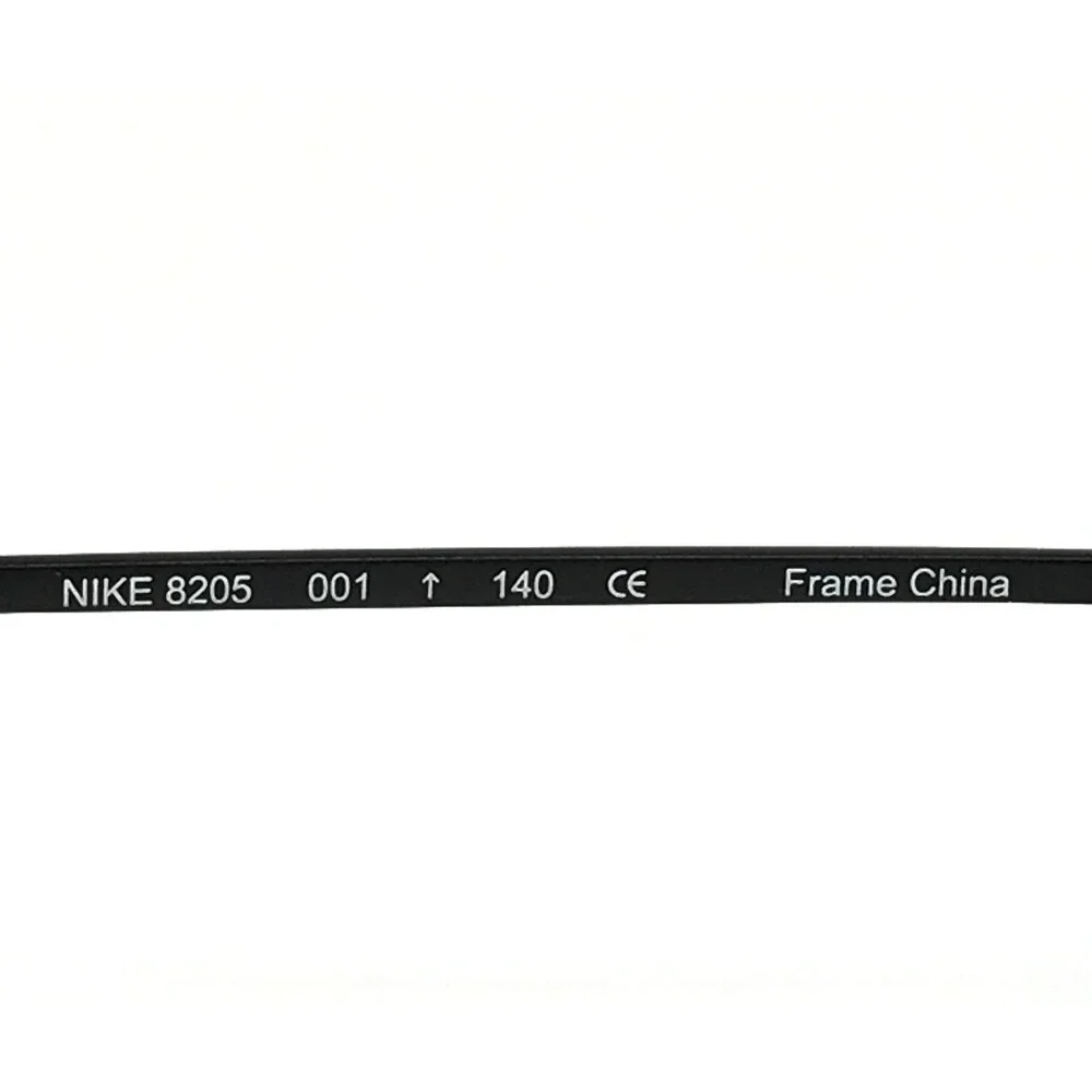 Nike Eyeglasses Frames 8205 001 Satin Black Rectangle Wire Rim 52-17-140